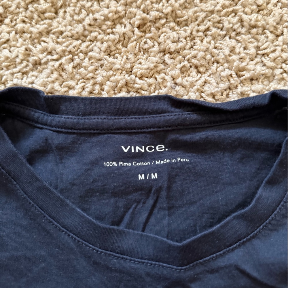 Vince Dark Navy Blue Short Sleeve Tee - Picture 4 of 5